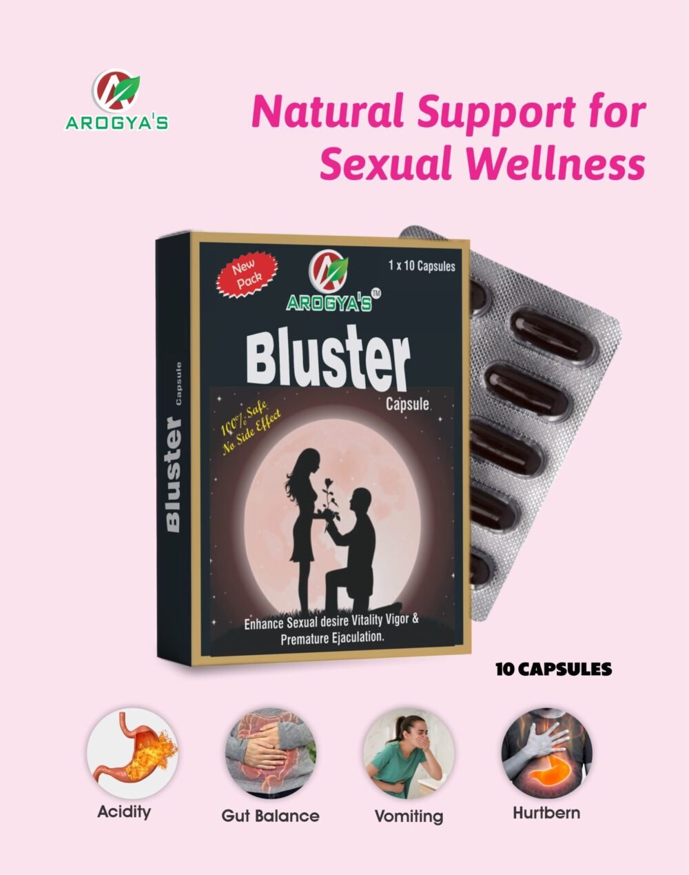 Bluster Capsule | 10 Capsules | Sexual | Timing | Romance