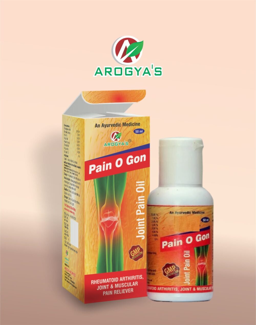 Pain-O-Gon Oil | 60 ml Packaging | Arthritis | Joint Pain |  Injury