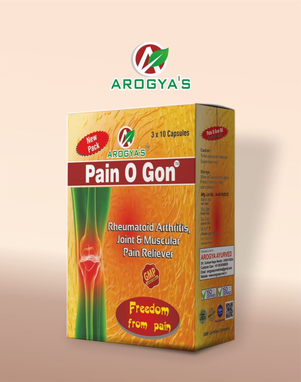 Pain-O-Gon Capsule | 10 x 3 Capsules | Arthritis | Joint Pain | Injury