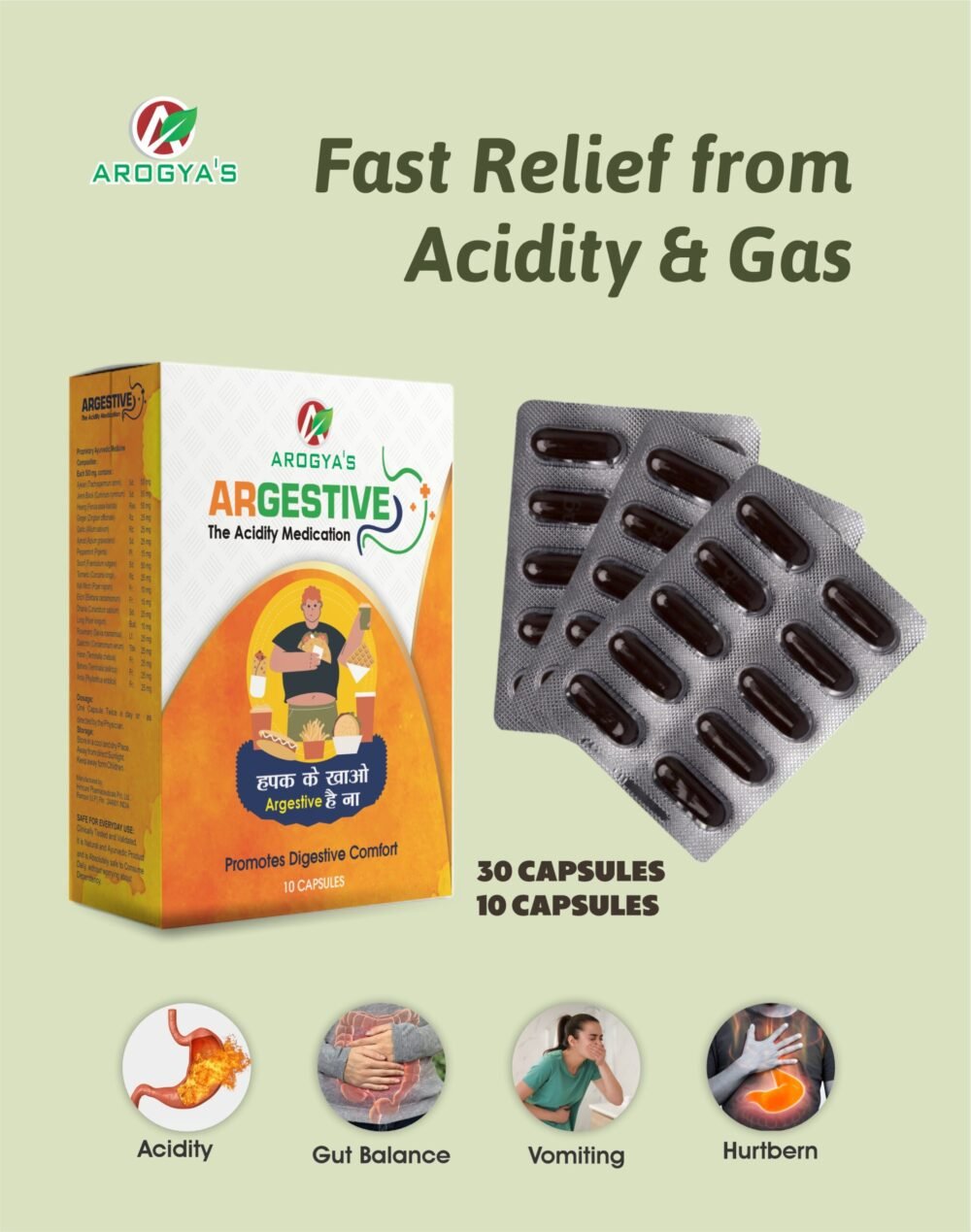 Argestive Capsule | Acidity | Blotting | Gut Health