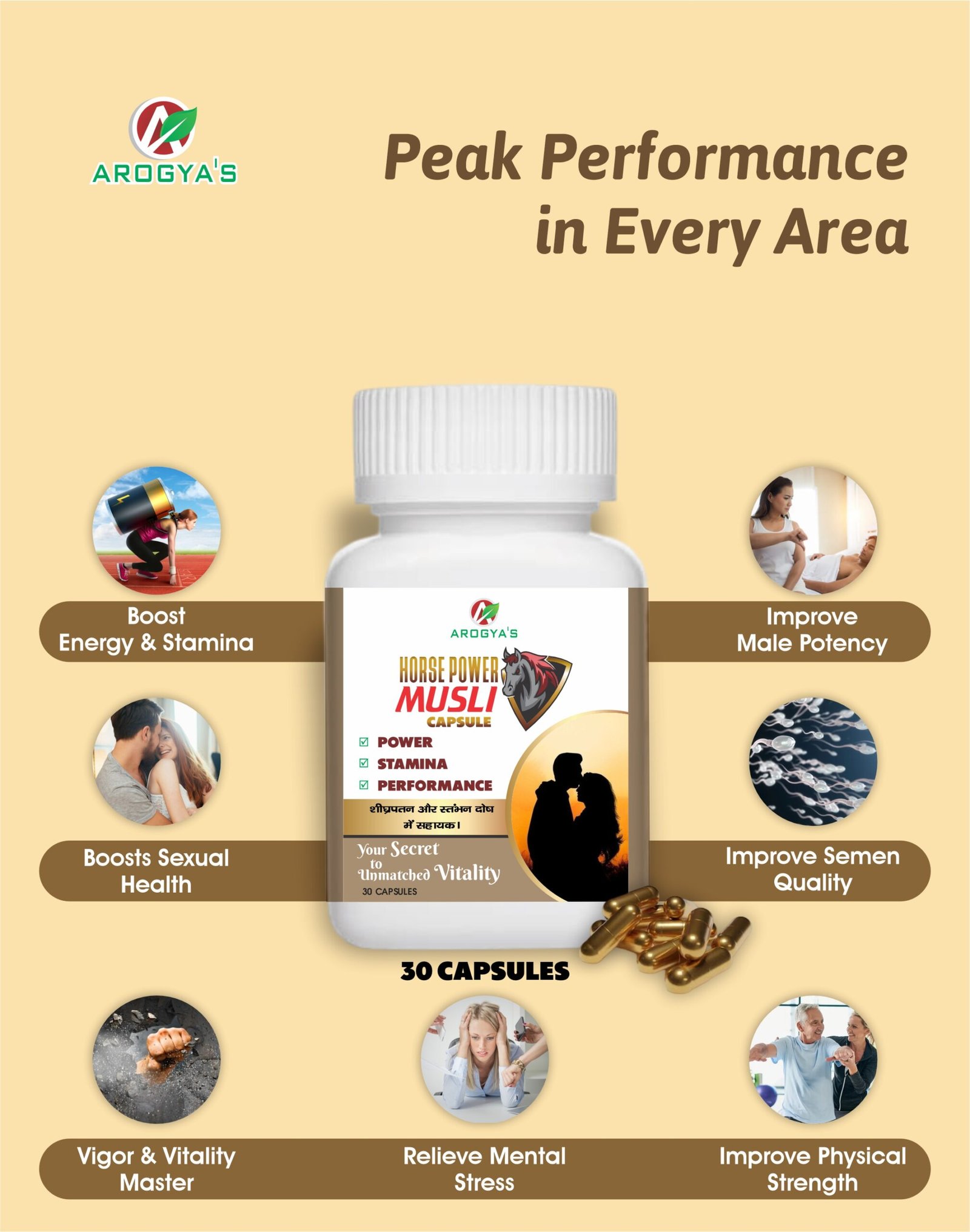 Horse Power Musli Capsule | 30 Capsules | Power | Stamina | Performens - Image 3