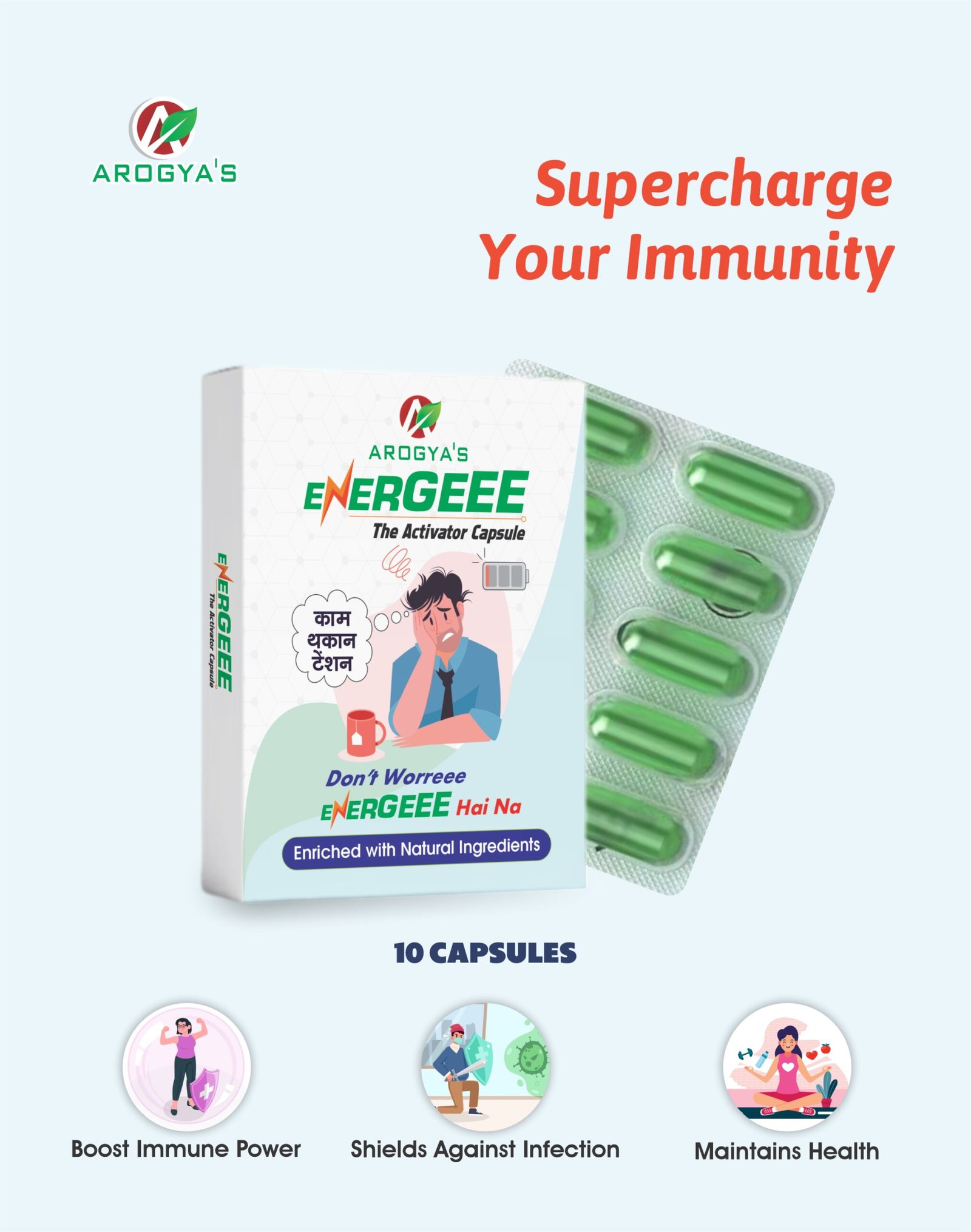 Energeee Activator Capsule | 10 Capsules | Immunity | Health Booster - Image 2