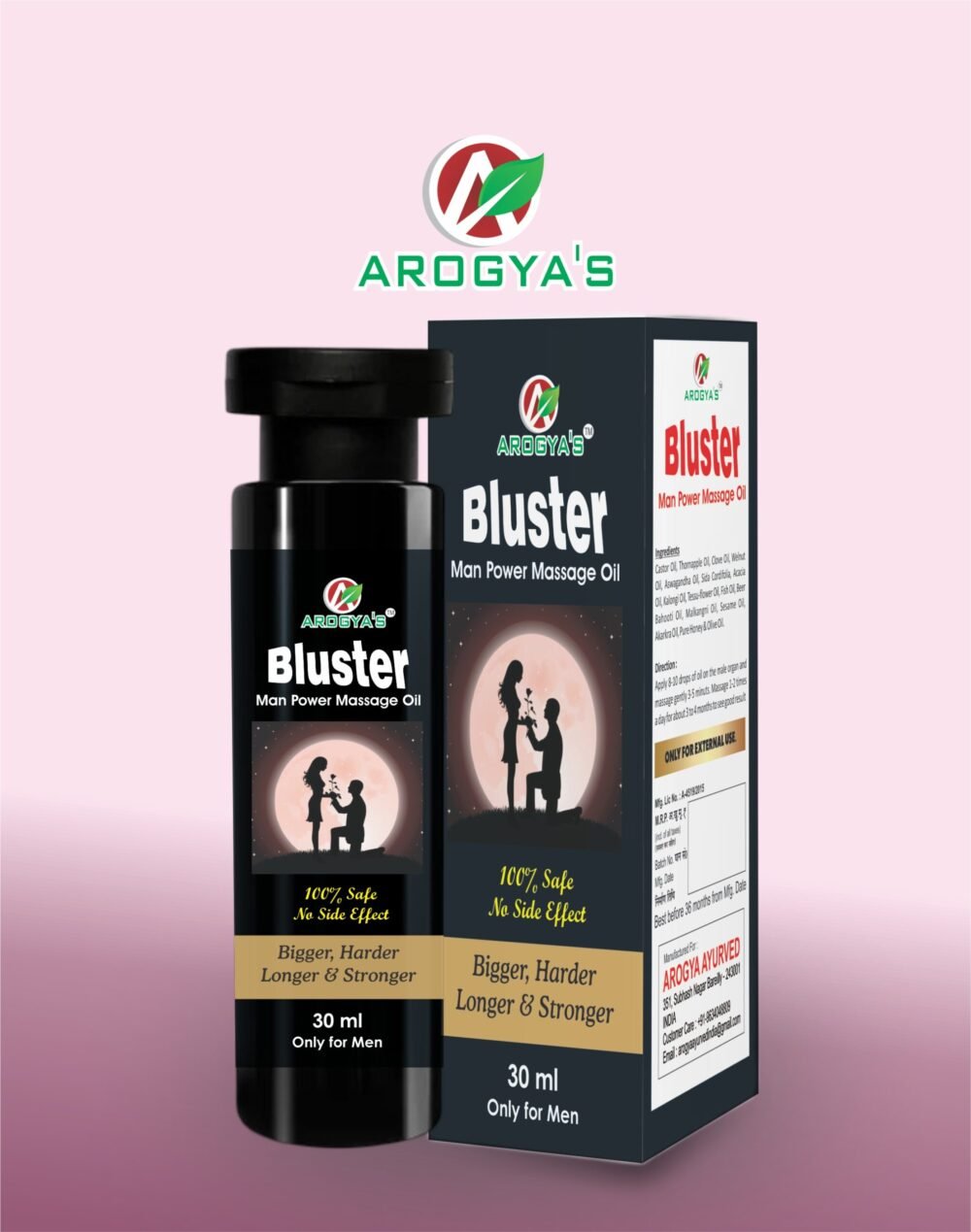 Bluster Massage Oil | 30 ml | Sexual | Timing | Hardness